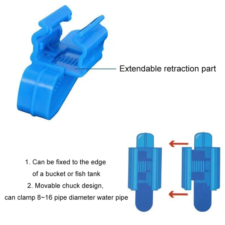 5pcs Multifunctional Fish Tank Aquarium Water Pipe Fixing Clip(Blue) - Fish Tanks & Accessories by buy2fix | Online Shopping UK | buy2fix