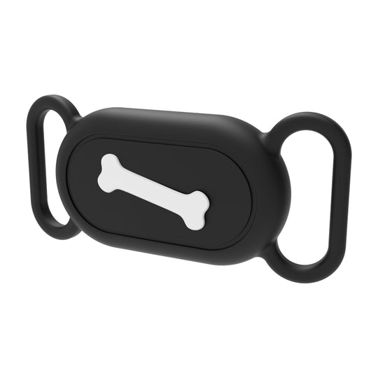 For Samsung Galaxy SmartTag 2 Pet Life Waterproof Silicone Protective Case, Color: Black Bone