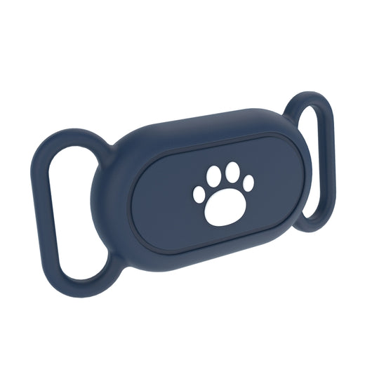 For Samsung Galaxy SmartTag 2 Pet Life Waterproof Silicone Protective Case, Color: Deep Blue Cat Claw