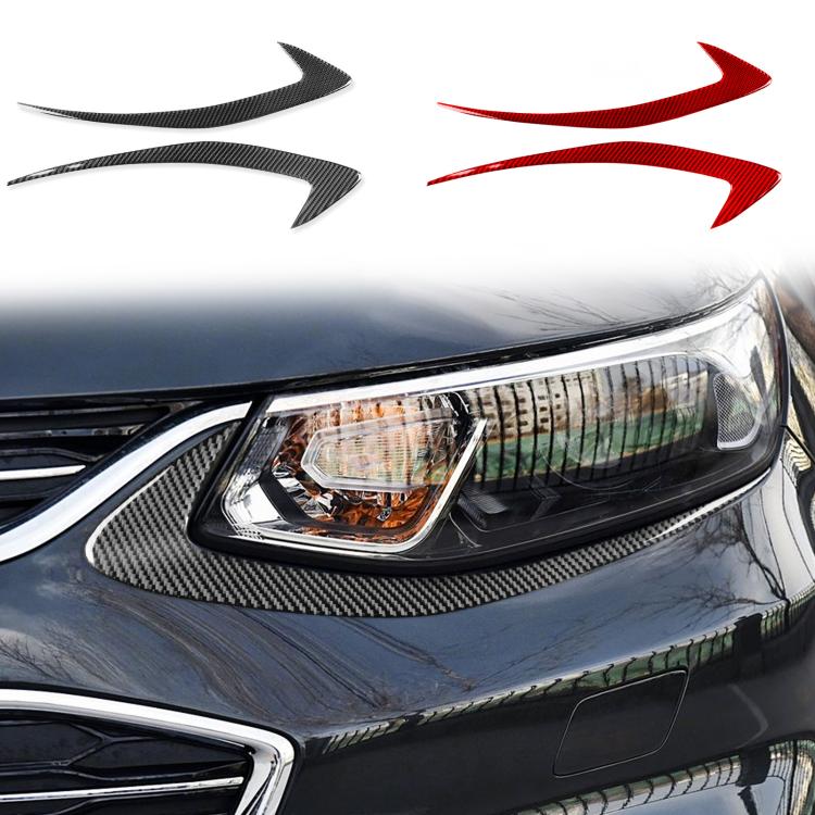 For Chevrolet Malibu 2016-2024 2pcs /Set Left-hand Drive Headlight Eyebrow Sticker(Red) - Car Interior Mouldings by buy2fix | Online Shopping UK | buy2fix