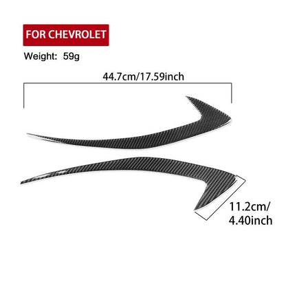 For Chevrolet Malibu 2016-2024 2pcs /Set Left-hand Drive Headlight Eyebrow Sticker(Red) - Car Interior Mouldings by buy2fix | Online Shopping UK | buy2fix