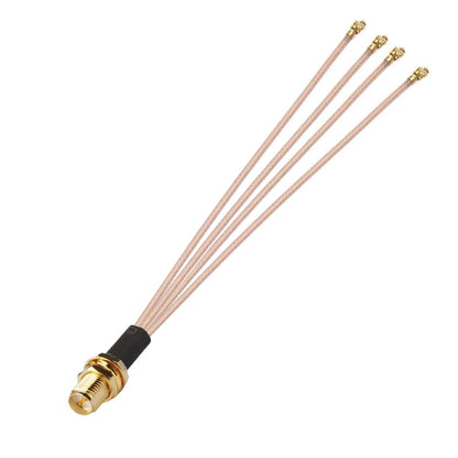 1 In 4 IPX To RPSMAK RG178 Pigtail WIFI Antenna Extension Cable Jumper(15cm) - Connectors by buy2fix | Online Shopping UK | buy2fix