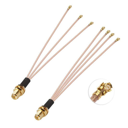1 In 4 IPX To SMAJ RG178 Pigtail WIFI Antenna Extension Cable Jumper(15cm) by buy2fix