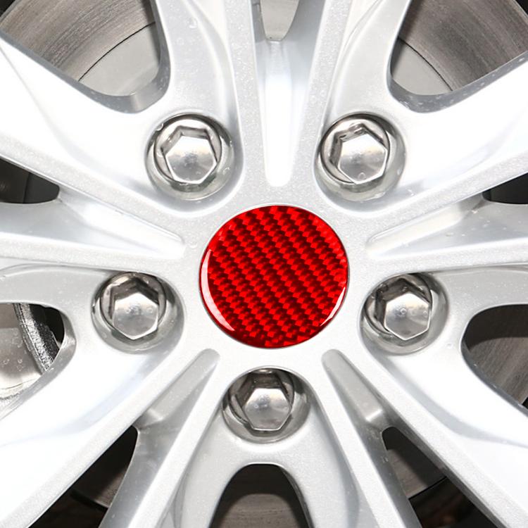 For Chevrolet Malibu 2016-2024 4pcs /Set Left-hand Drive Wheel Hub Sticker(Red) - Car Interior Mouldings by buy2fix | Online Shopping UK | buy2fix