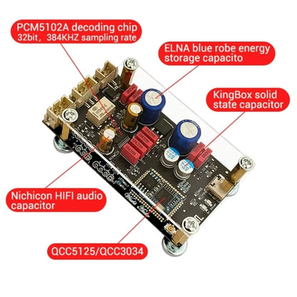 QCC3034 Bluetooth Lossless Decoder Board APTX Amplifier Wireless Receiver by buy2fix
