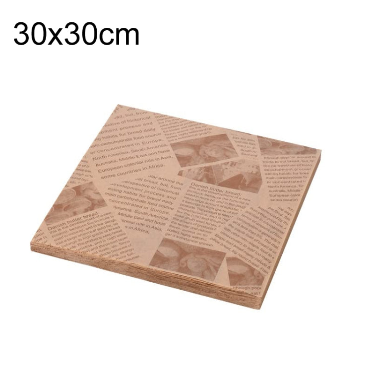 500sheets /Pack Deli Greaseproof Paper Baking Wrapping Paper Food Basket Liners Paper 30 x 30cm Brown - Retail Packaging by buy2fix | Online Shopping UK | buy2fix