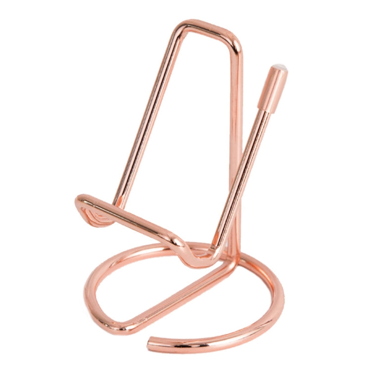 Wrought Iron Stable Desktop Tablet Phone Lazy Stand Office Business Card Holder(Rose Gold) - Desktop Holder by buy2fix | Online Shopping UK | buy2fix