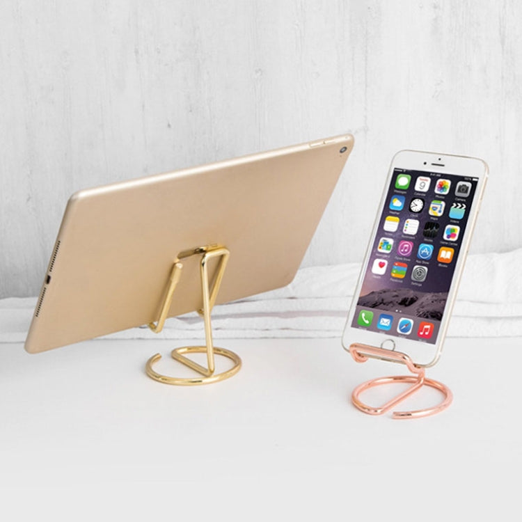 Wrought Iron Stable Desktop Tablet Phone Lazy Stand Office Business Card Holder(Rose Gold) - Desktop Holder by buy2fix | Online Shopping UK | buy2fix