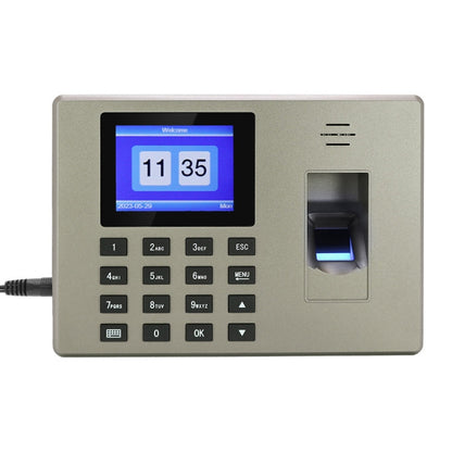 Fingerprint Recognition Voice Broadcast Smart Report Generation Attendance Machine, Model: Gold UK Plug by buy2fix