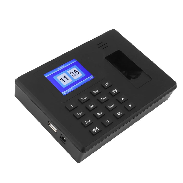 Fingerprint Recognition Voice Broadcast Smart Report Generation Attendance Machine, Model: Black UK Plug by buy2fix