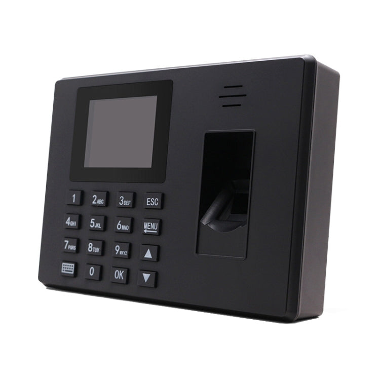 Fingerprint Recognition Voice Broadcast Smart Report Generation Attendance Machine, Model: Black US Plug by buy2fix