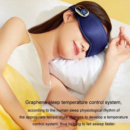 Heating Eye Massager Electrical Smart Graphene Flexible Hot Compress Relieve Fatigue Cloud Sense Eye Mask(Dark Blue) - Eye Masks by buy2fix | Online Shopping UK | buy2fix