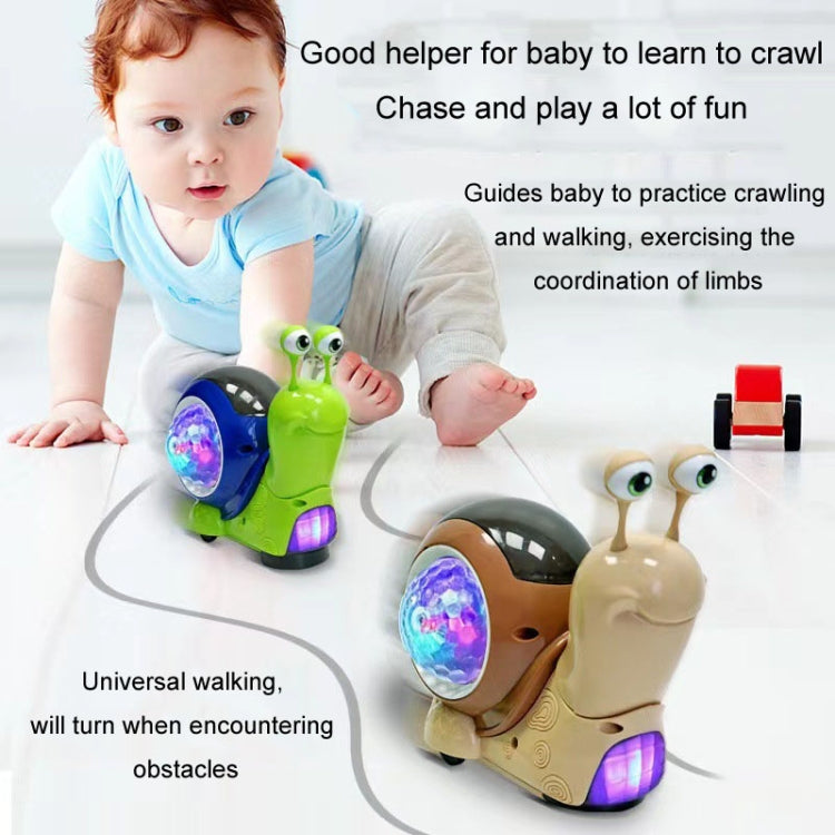 Children Electrical Crawling Snail Toys Sound And Light Projection Snail Fun Toys(Gray) - Electronic Pets by buy2fix | Online Shopping UK | buy2fix