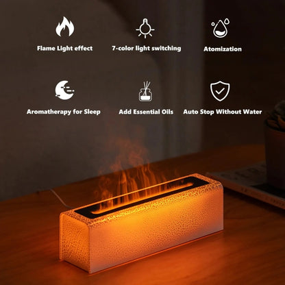 Lava Flame Aromatherapy Machine Air Atomizing Humidifier With Colorful Light, Model: DQ709 PRO  Black - Air Purifiers & Accessories by buy2fix | Online Shopping UK | buy2fix