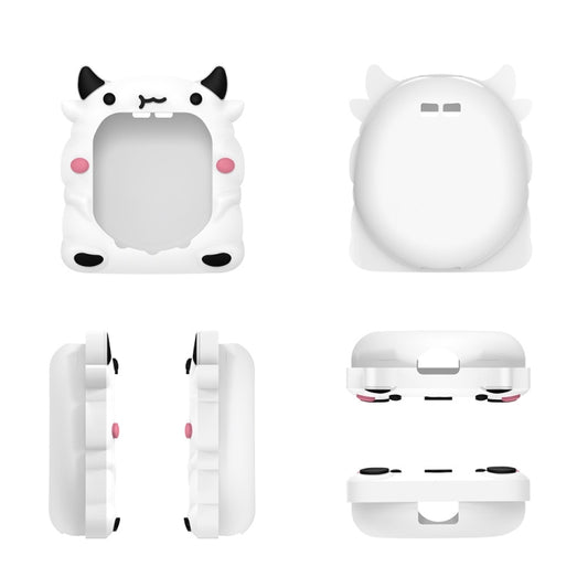 For Tamagotchi Uni (2023) Pet Game Console Silicone Protective Case(White Cow) by buy2fix