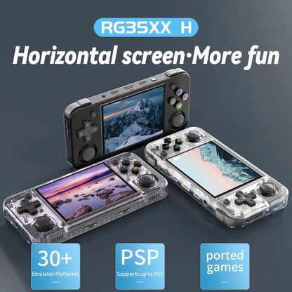 ANBERNIC RG35XX H Handheld Game Console 3.5 Inch IPS Screen Linux System 64GB+128GB(Transparent White) - Pocket Console by ANBERNIC | Online Shopping UK | buy2fix