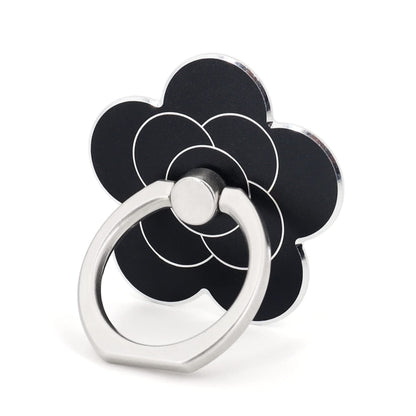 Metal Cell Phone Finger Ring Holder Rotatable Desktop Phone Stand, Color: 5 Leaf Flower Oxidation Black - Ring Holder by buy2fix | Online Shopping UK | buy2fix