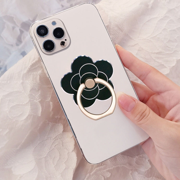 Metal Cell Phone Finger Ring Holder Rotatable Desktop Phone Stand, Color: 5 Leaf Flower Oxidation Silver - Ring Holder by buy2fix | Online Shopping UK | buy2fix