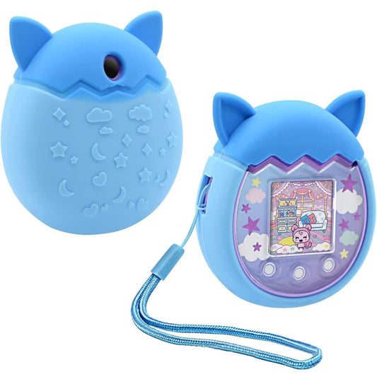 For Tamagotchi Pix Cartoon Electronic Pet Game Console Anti-Slip And Anti-Fall Silicone Protective Cover(Blue) - Accessories by buy2fix | Online Shopping UK | buy2fix