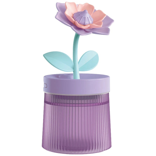 Flower Spray Hhydrating Colorful Atmosphere Light USB Aromatherapy Humidifier, Color: Gardenia Purple - Air Purifiers & Accessories by buy2fix | Online Shopping UK | buy2fix