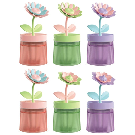 Flower Spray Hhydrating Colorful Atmosphere Light USB Aromatherapy Humidifier, Color: Sunflower Pink by buy2fix