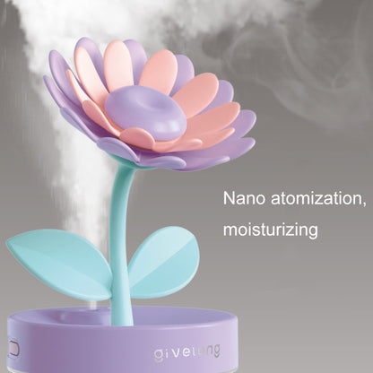 Flower Spray Hhydrating Colorful Atmosphere Light USB Aromatherapy Humidifier, Color: Sunflower Pink - Air Purifiers & Accessories by buy2fix | Online Shopping UK | buy2fix