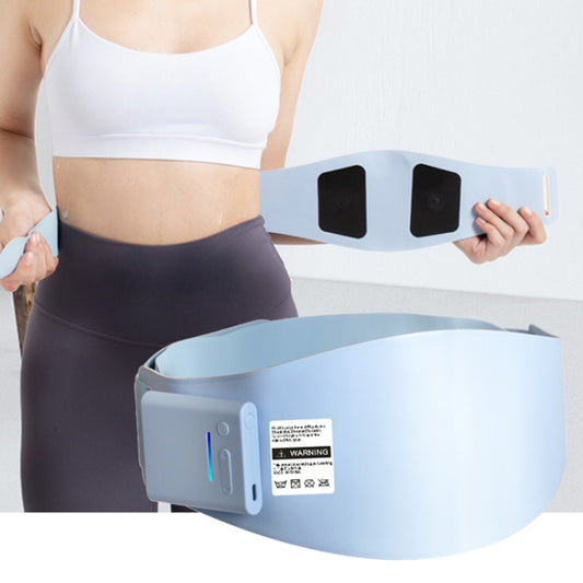EMS Abdominal Fitness Device Slimming Waist Period Pain Relieve Massager(Lake Blue) by buy2fix