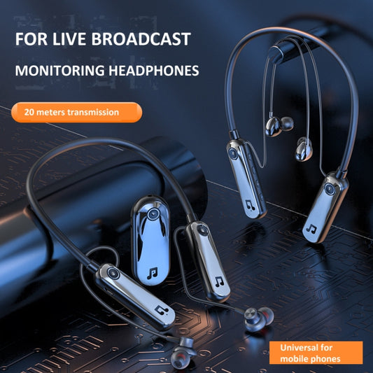 K7 2.4G Hanging Neck In-ear Wireless Monitoring Headphones Long Playtime Sports Earphones by buy2fix