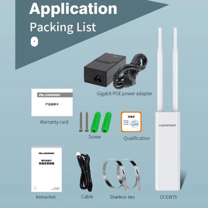 COMFAST EW75  1200Mbps Gigabit 2.4G & 5GHz Router AP Repeater WiFi Antenna(UK Plug) - Broadband Amplifiers by COMFAST | Online Shopping UK | buy2fix