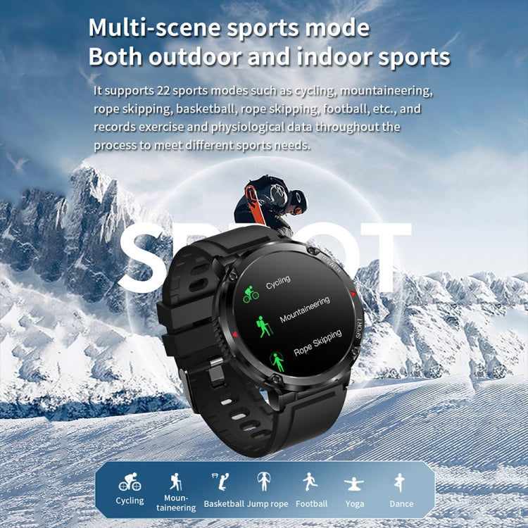 T30 1.6-inch Outdoor Sports Waterproof Smart Music Bluetooth Call Watch, Color: Black - Smart Watches by buy2fix | Online Shopping UK | buy2fix