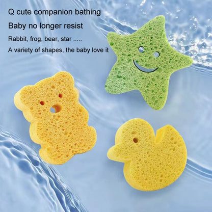 Baby Bathing Wood Pulp Sponge Cute Cartoon Soft Bath Sponge Bath Scrubber, Model: Little Star - Bath Brushes & Sponges by buy2fix | Online Shopping UK | buy2fix