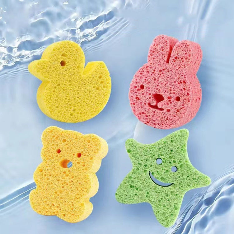 Baby Bathing Wood Pulp Sponge Cute Cartoon Soft Bath Sponge Bath Scrubber, Model: Duck - Bath Brushes & Sponges by buy2fix | Online Shopping UK | buy2fix