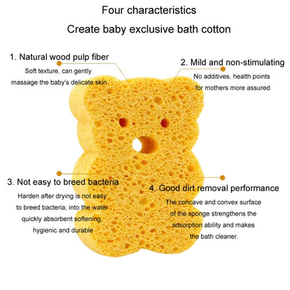 Baby Bathing Wood Pulp Sponge Cute Cartoon Soft Bath Sponge Bath Scrubber, Model: Little Star - Bath Brushes & Sponges by buy2fix | Online Shopping UK | buy2fix