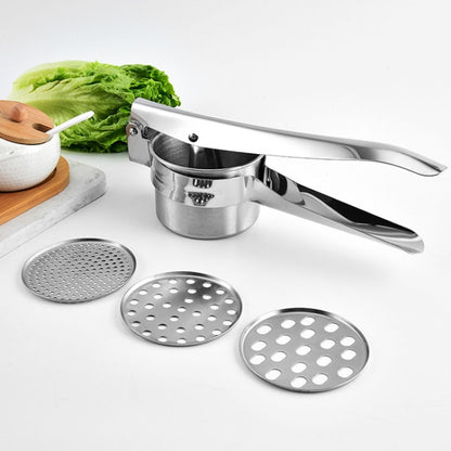 Stainless Steel Potato Press Manual Juicer Vegetable And Fruit Squeezer, Model: SJ-02 Side Hole - Stirrer & Squeezer by buy2fix | Online Shopping UK | buy2fix