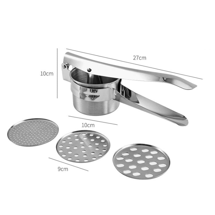 Stainless Steel Potato Press Manual Juicer Vegetable And Fruit Squeezer, Model: SJ-04 Side Hole Red - Stirrer & Squeezer by buy2fix | Online Shopping UK | buy2fix