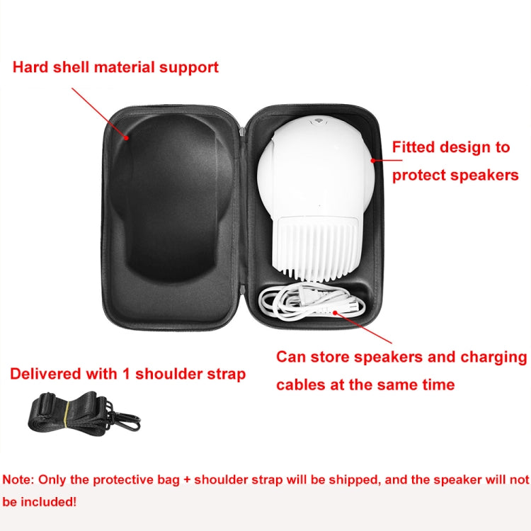 For Devialet Phantom II 95/98DB Bluetooth Speaker Shock-absorbing and Anti-fall Protective Bag(Black) - Protective Case by buy2fix | Online Shopping UK | buy2fix