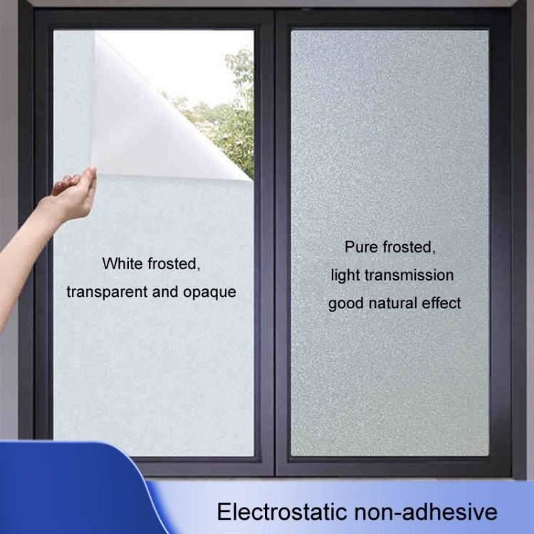 Electrostatic Frosted Anti-Peep Glass Thermal Insulation Window Film, Length: 50cm Wide/Meter(Glue-free White Matte) - Door & Window Films by buy2fix | Online Shopping UK | buy2fix