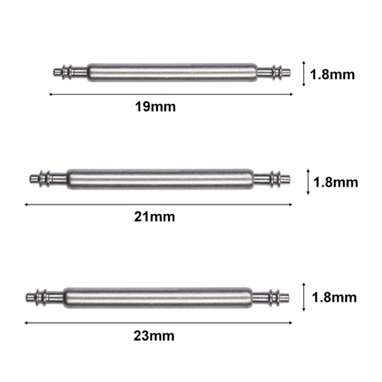 100pcs /Set 304 Stainless Steel Strap Connecting Rod Strap Switch Lugs, Spec: Double (1.8x21mm) - Watch Parts & Tools by buy2fix | Online Shopping UK | buy2fix