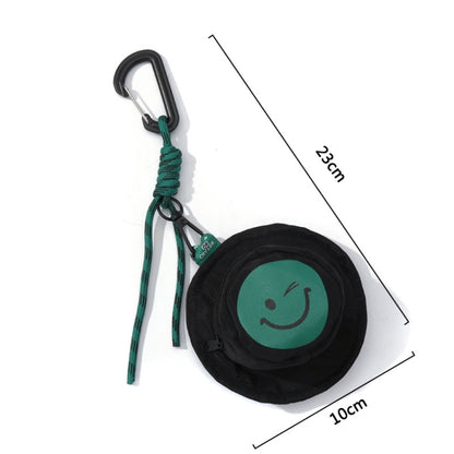 Portable Fisherman Hat Bag Coin Key Pouch Mini Bag Hanger, Color: Black Smiley Face - Wallets by buy2fix | Online Shopping UK | buy2fix