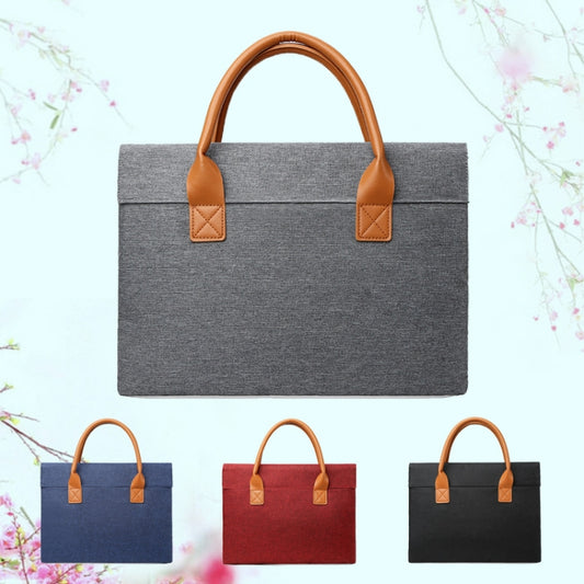 13.3 Inch Oxford Cloth Lightweight Portable Laptop Bag With PU Handle(Blue) by buy2fix