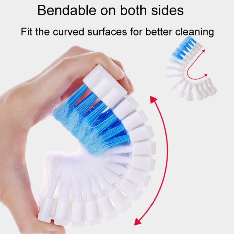 Bendable Bathroom Tile Crevice Brush Household Soft Bristles Faucet Curved Brush(White) - Sponges, Cloths & Brushes by buy2fix | Online Shopping UK | buy2fix