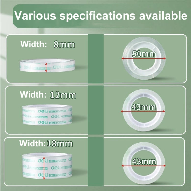 6 Rolls Width 1.2cm x Length 15m Deli Small High Viscosity Office Transparent Tape Student Stationery Tape - Tape & Solid glue by Deli | Online Shopping UK | buy2fix