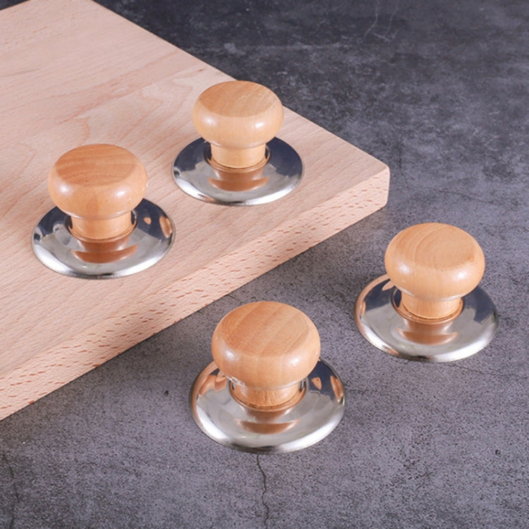 4pcs Household Cap Carrying Handle Kitchen Single Hole Pot Buttons Top Beads Pot Lid Accessories, Model: Solid Wood - Cooktop Parts by buy2fix | Online Shopping UK | buy2fix