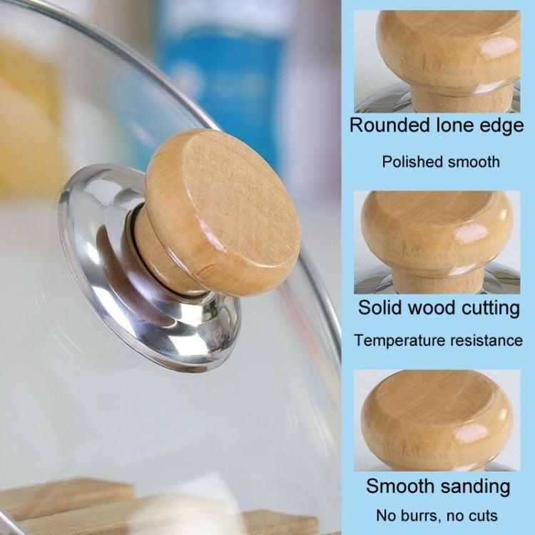 4pcs Household Cap Carrying Handle Kitchen Single Hole Pot Buttons Top Beads Pot Lid Accessories, Model: Solid Wood - Cooktop Parts by buy2fix | Online Shopping UK | buy2fix