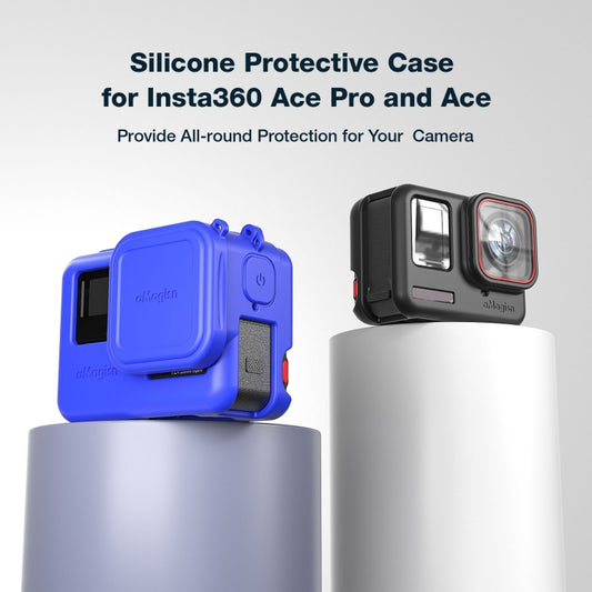 aMagisn Silicone Protection Case Sports Camera Protection Accessories For Insta360 Ace Pro (Blue) by aMagisn