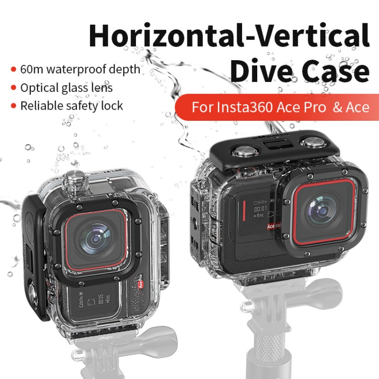 For Insta360 Ace aMagisn Horizontal and Vertical Shooting Dive Shell 60m Waterproof Shell Accessories - Case & Bags by aMagisn | Online Shopping UK | buy2fix