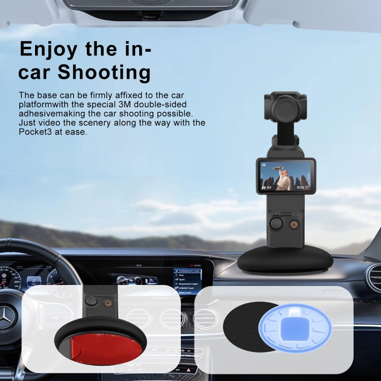 For DJI Osmo Pocket 3 aMagisn Desktop Silicone Base Car Sports Camera Accessories(Base+Double-sided Glue) - Mount & Holder by aMagisn | Online Shopping UK | buy2fix