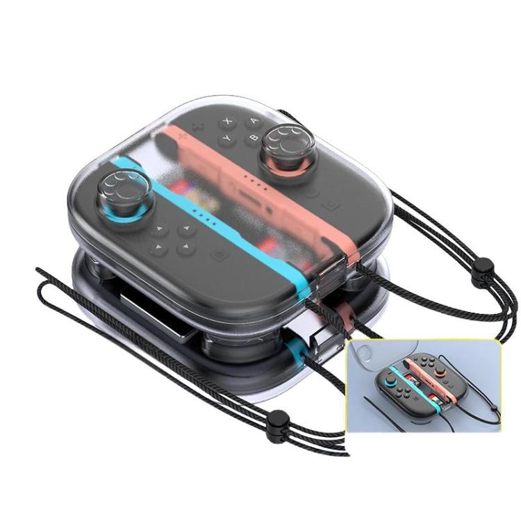 For Nintendo Switch 2 Joy-Con Crystal Storage Case Organizer Anti-Scratch Travel Box With 2 Game Card Slots(Clear White) - Cases by buy2fix | Online Shopping UK | buy2fix