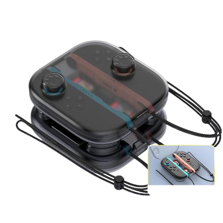 For Nintendo Switch 2 Joy-Con Crystal Storage Case Organizer Anti-Scratch Travel Box With 2 Game Card Slots(Clear Black) - Cases by buy2fix | Online Shopping UK | buy2fix