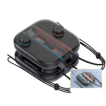 For Nintendo Switch 2 Joy-Con Crystal Storage Case Organizer Anti-Scratch Travel Box With 2 Game Card Slots(Clear Black) - Cases by buy2fix | Online Shopping UK | buy2fix